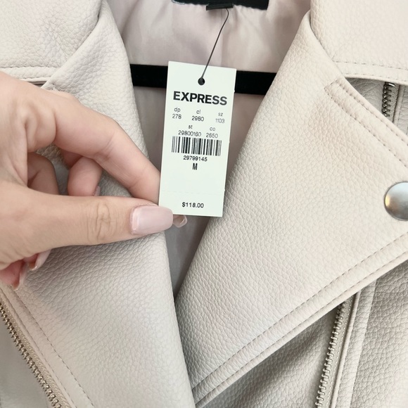 Leather Jacket from express. New with tags, never worn. - Picture 2 of 2